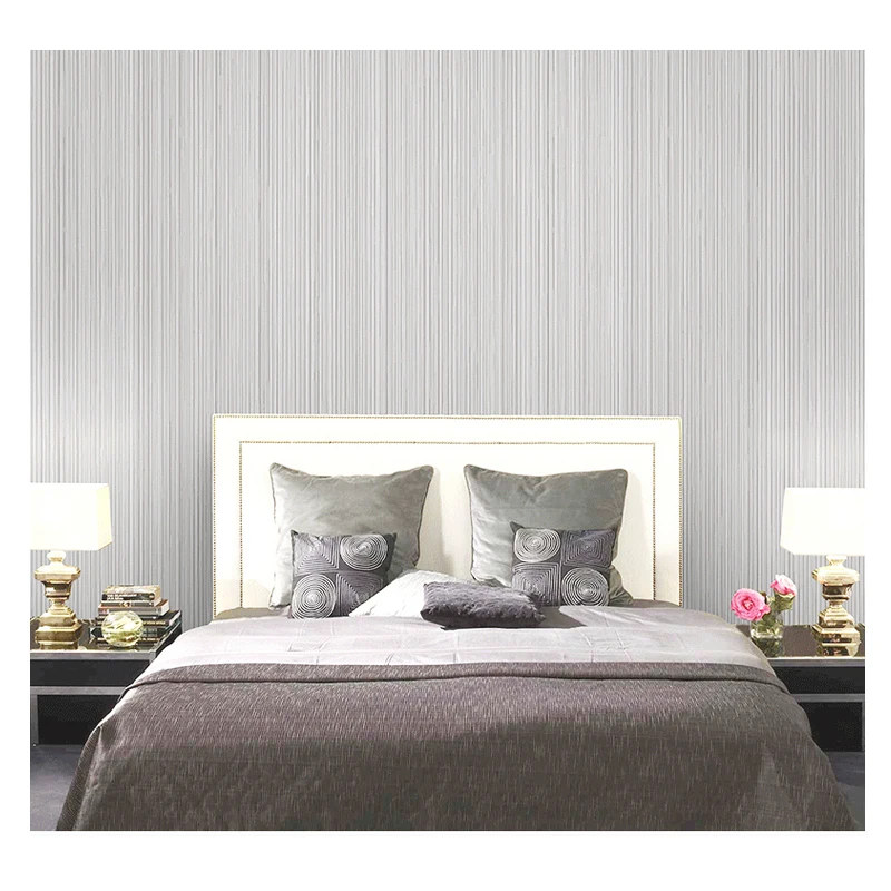 Vertical stripe non-woven wallpaper living room bedroom interior wall decoration wallpaper hotel office wallpaper