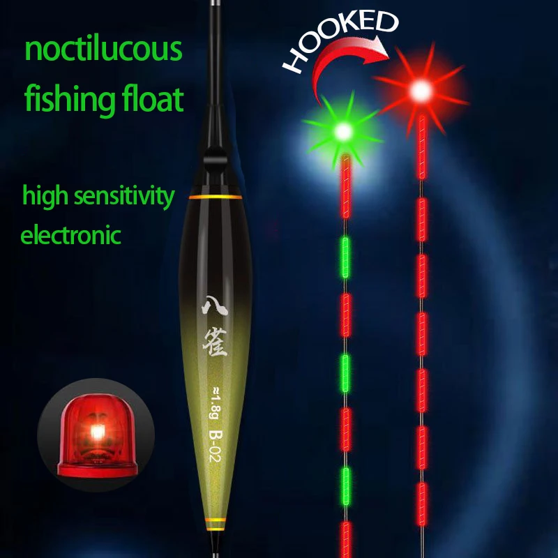 Gravity induction electronic fishing foam floats color changing luminous day and night fish float