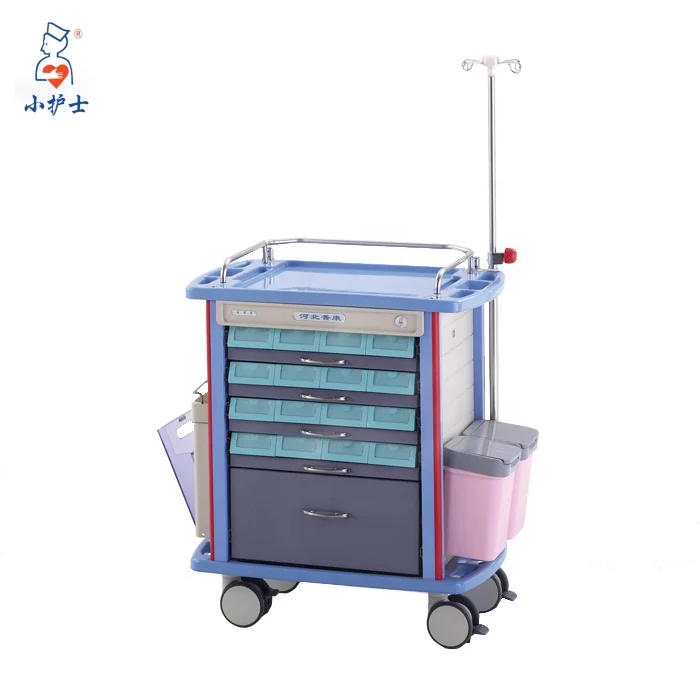 
F-45C2 Medicine trolley, China new design hospital medical emergency crash emergency cart medicine trolley price 