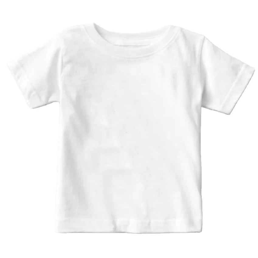 
Wholesale summer custom soft cotton white plain kids t shirts 
