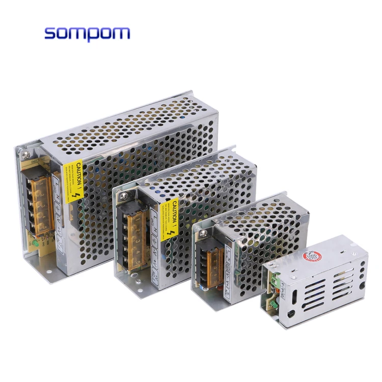 Hot Sale S-25-5 power supply switching 5v dc 12w 24w 36w 50w 100w 200w 360w for led light strip