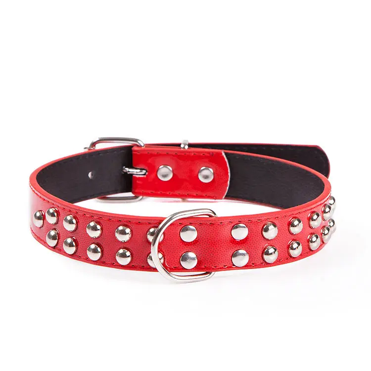 Hot Sales Adjustable Colorful PU Leather Fashion Pet Collars Dog Collar Leash