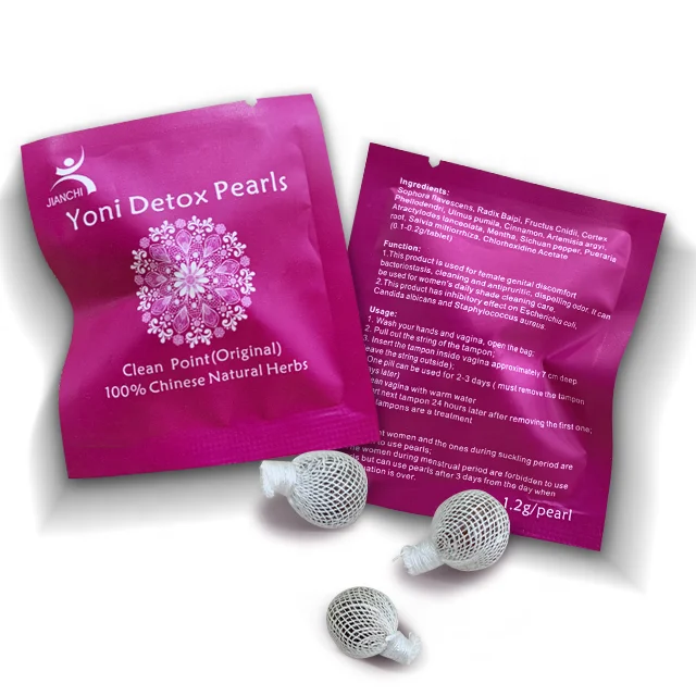 100% Chinese Herbal Yoni Pearls Vagina Tightening and Cleaning Tampon Yoni Pearl Applicators 3 in 1
