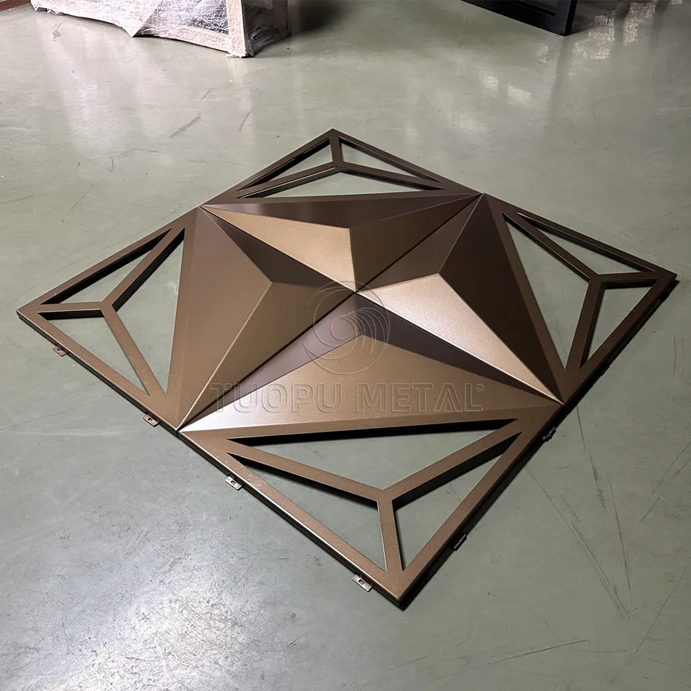 Building Facade New Design 600mm*600mm 3d Cladding Exterior Aluminum Facade for External Curtain Wall Project