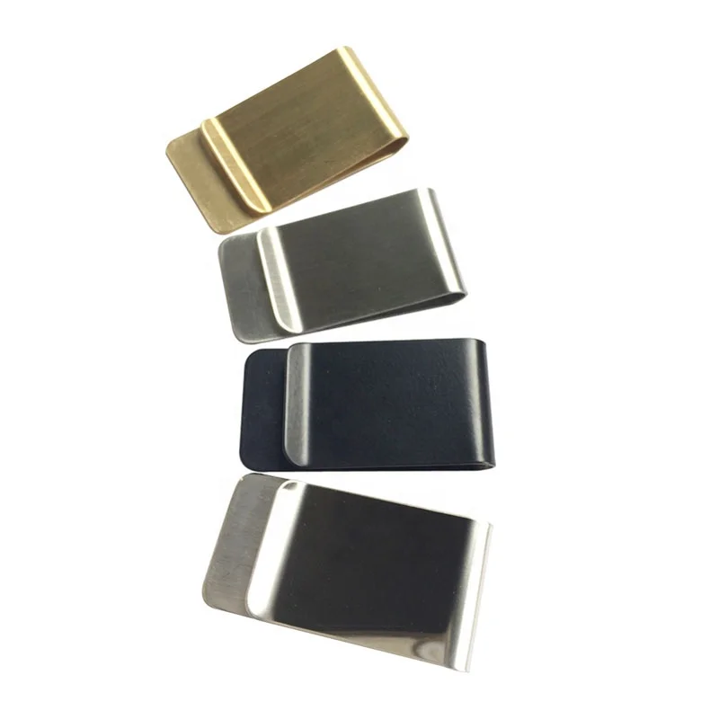 Тонкий металлический зажим для денег с пользовательским логотипом, оптовая продажа