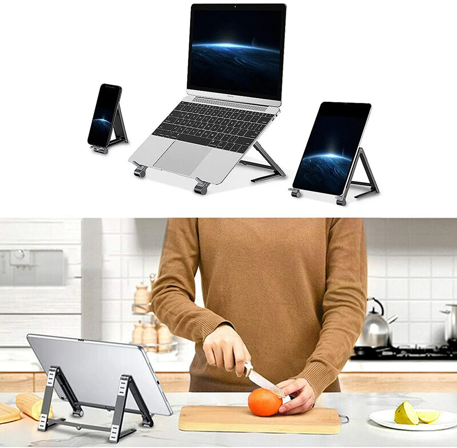 3 in 1 ergonomic  laptop stand Non-slip Desktop Notebook Holder multi laptop arm sleeve with stand 10-15.6 inches