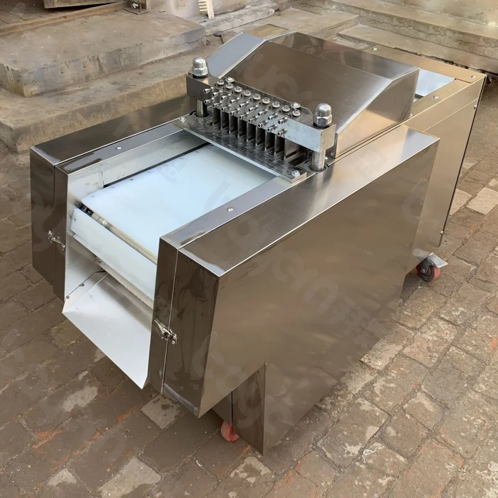 Cube Meat Bone Slice Cutting Machine Chicken Fish Pork Beef Vegetable Strip Frozen Fresh Meat Cutter Chopper Meat Cube Dicer