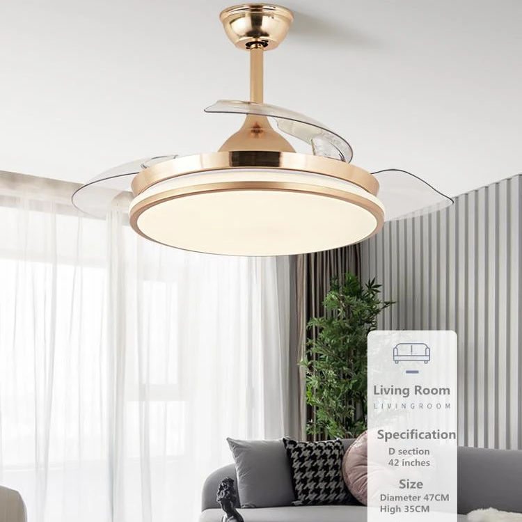 36 inch Wholesale ceiling fan for hidden blades with led light