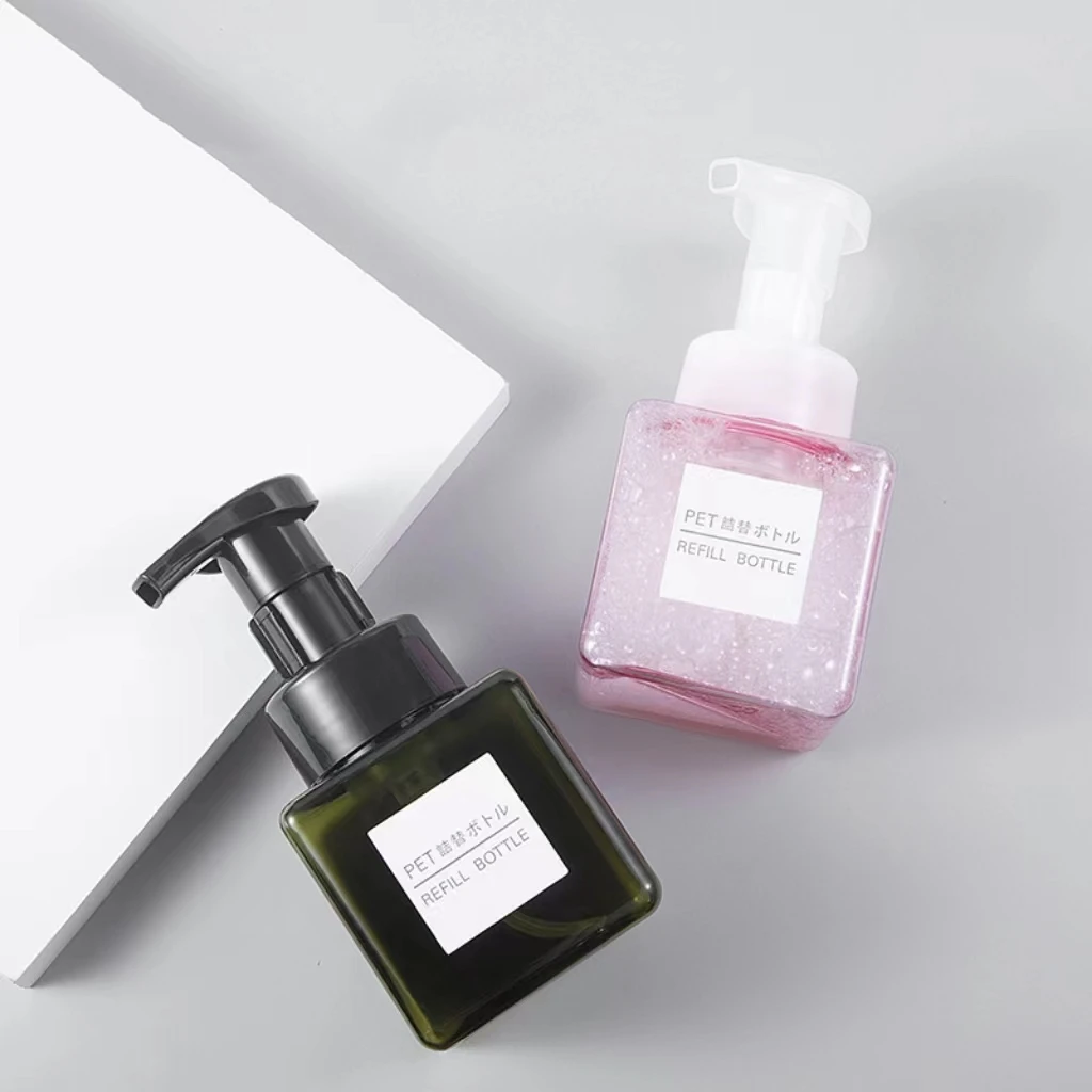 Hot Sale PETG Foam Top Pump Bottle Hand 250ml Wash Body Foaming Soap Plastic Foam Dispensers Pump Bottle