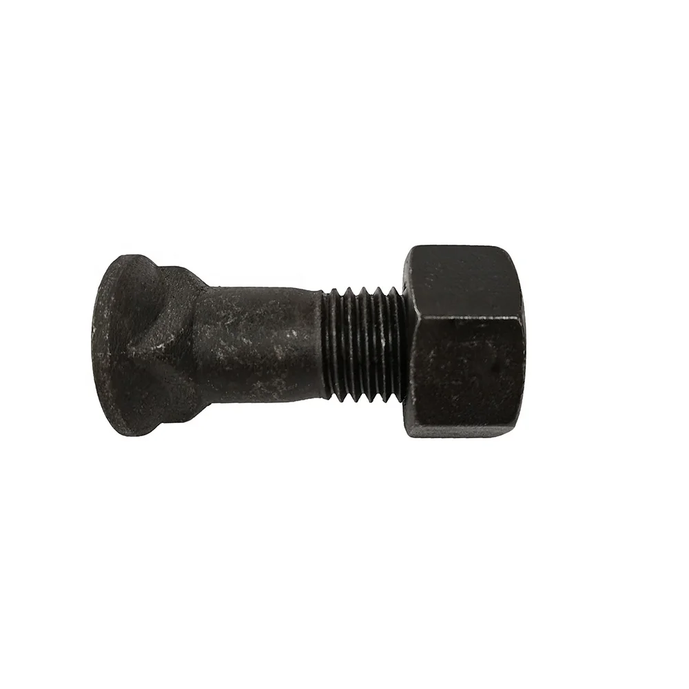 Standard PB100325 Steel Bolts And Nuts Black Flat On Bucket Teeth For Crawler excavator Construction Machinery Parts
