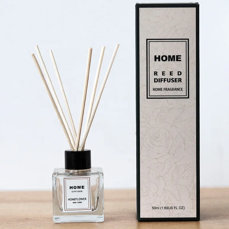50ML Cheap Square Lavender Home Fragrance Aroma Rattan Stick Diffuser