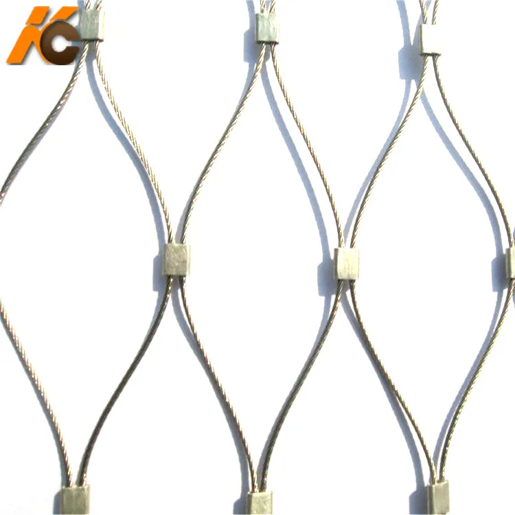 Factory!!!!!  stainless steel wire rope  knotted mesh  netting  ferruled climber plant trellis mesh