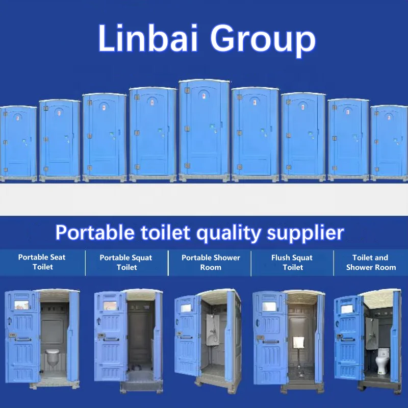 Cheap Outdoor Porta Potty Blue foldable outside toilets cabin Mobile HDPE Plastic Wc Portable Toilet sanitary waste deposit
