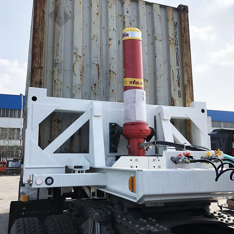 20ft Container lift tipping chassis skeleton semi trailer for 20feet dry container unloading