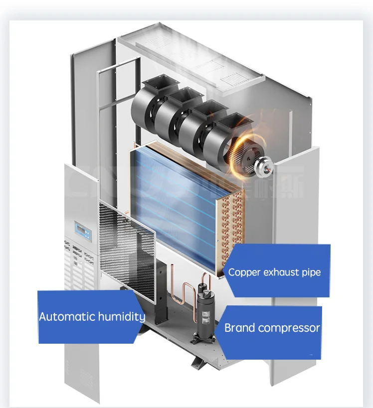 168L 240L/D  High Efficiency Commercial Dehumidifier Swimming Pool Dehumidifier For Planting Basement