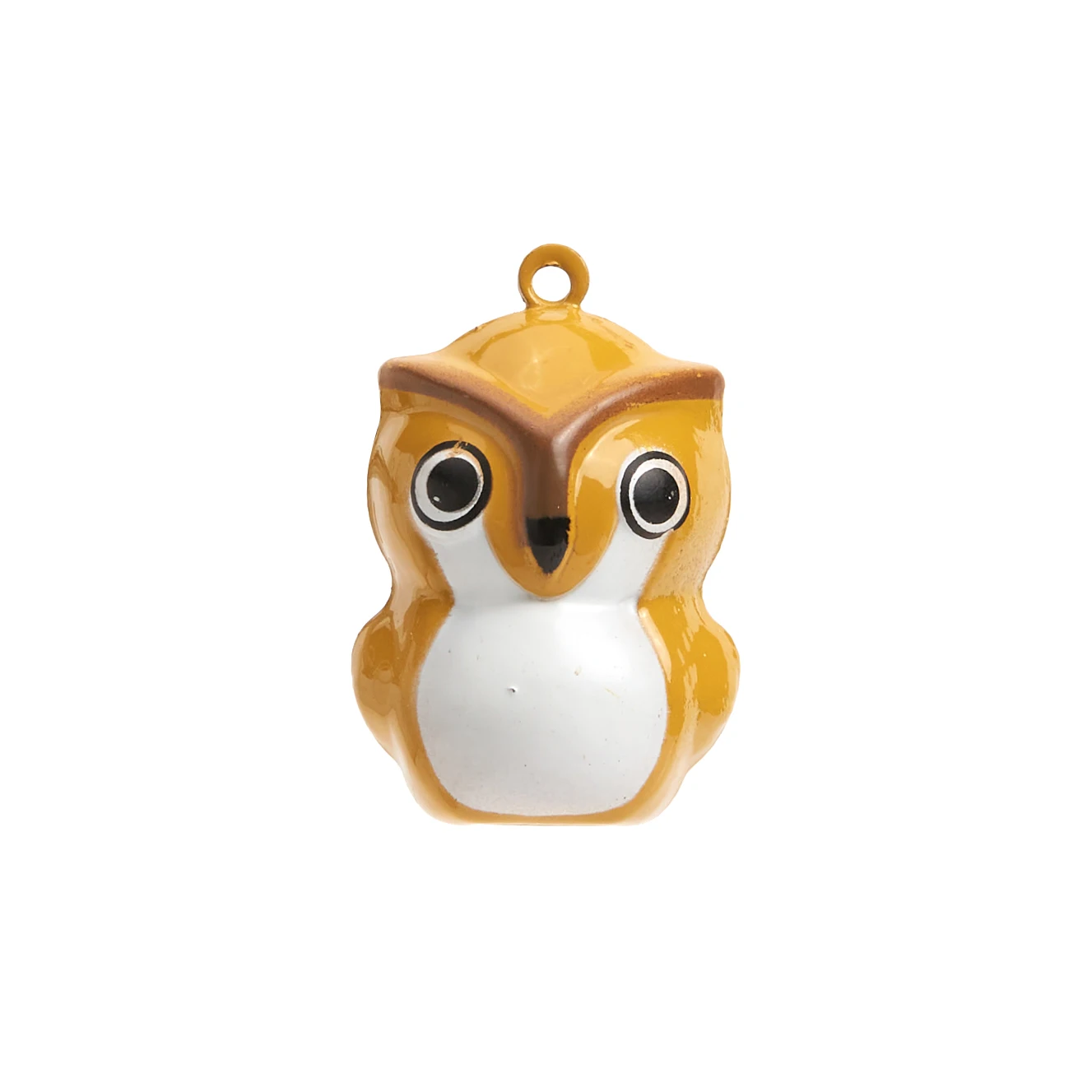 Wholesale Decoration Brass Cartoon Animal Owls Hanging Bells For Metal Key Chains
