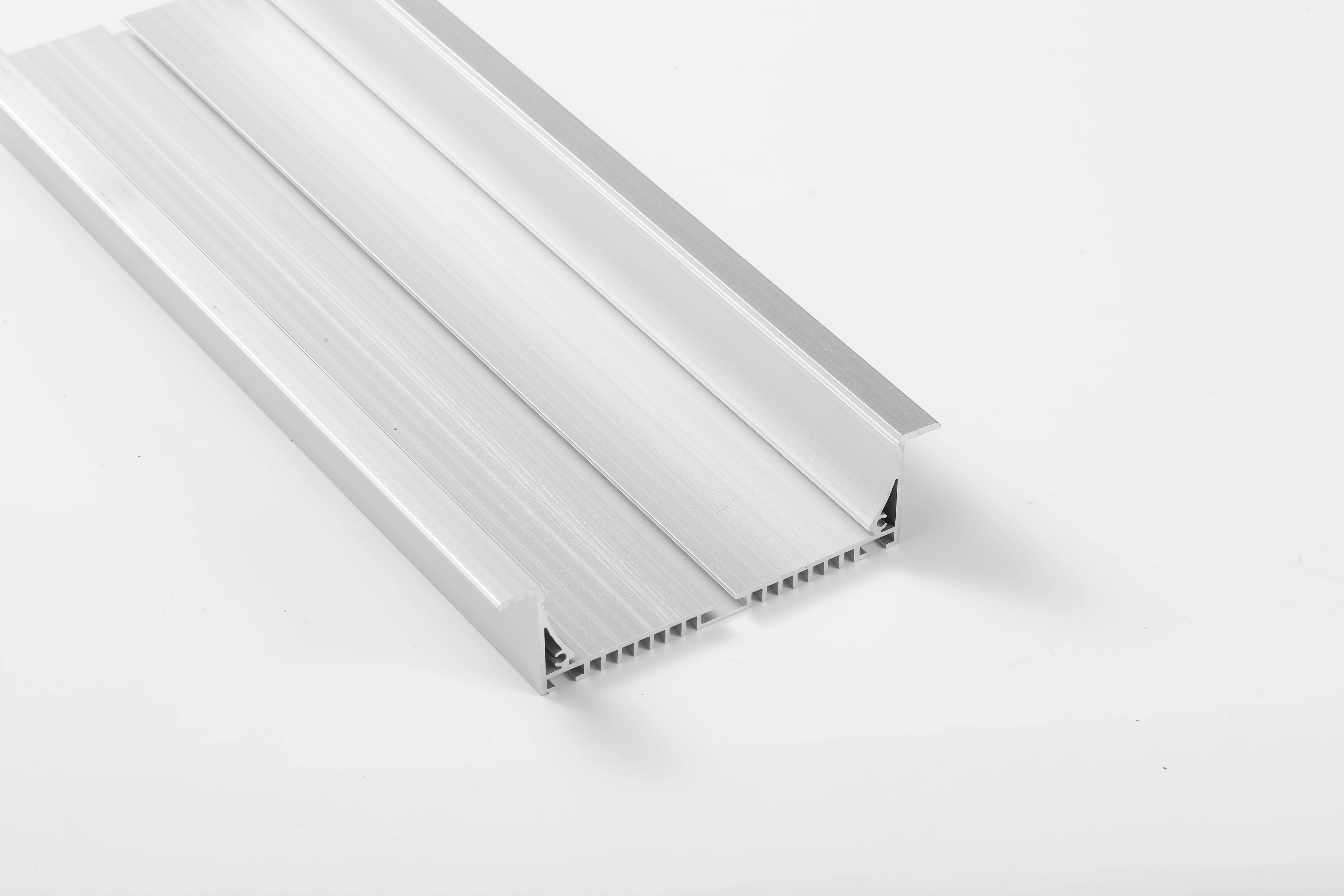 120mm wide single layer Linear Trunking System Aluminium LED Profile Aluminum Flat Bar Brackets For LED Strip pendant Lights