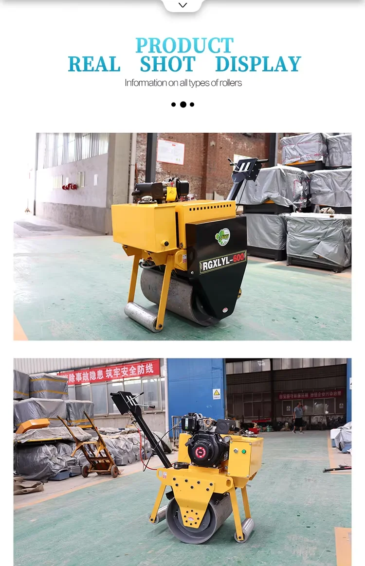 Small Road Roller Double Drum Vibratory Road Rollers for Sale