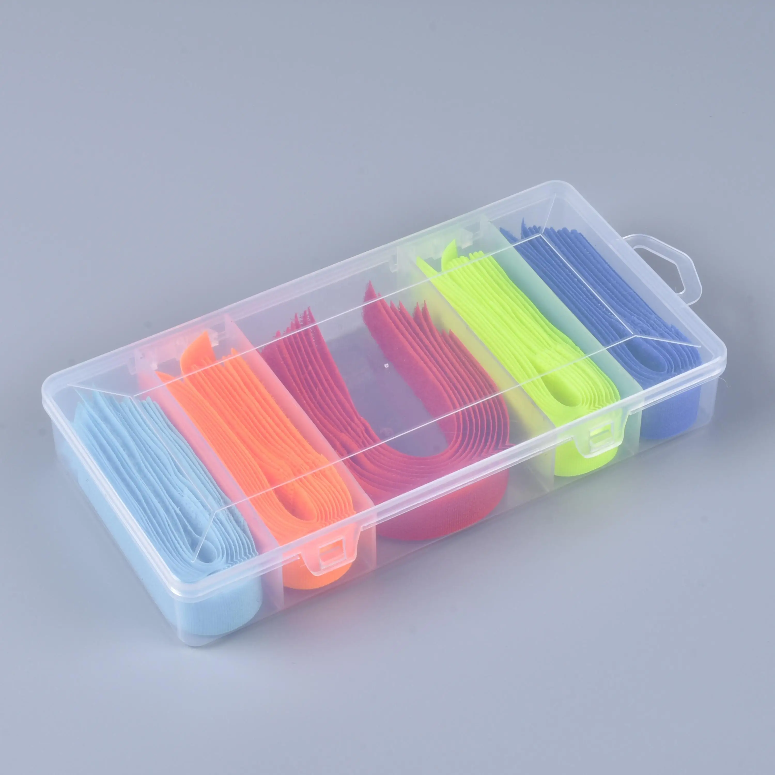 Dreieins PP Box 5 Colors Self Adhesive Hook And Loop Tape Cable Tie