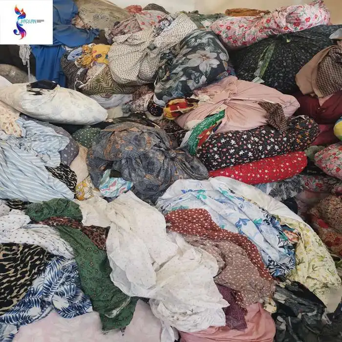 Wholesale kilo price left over floral pattern printed cotton print cut piece stocklot dress fabric