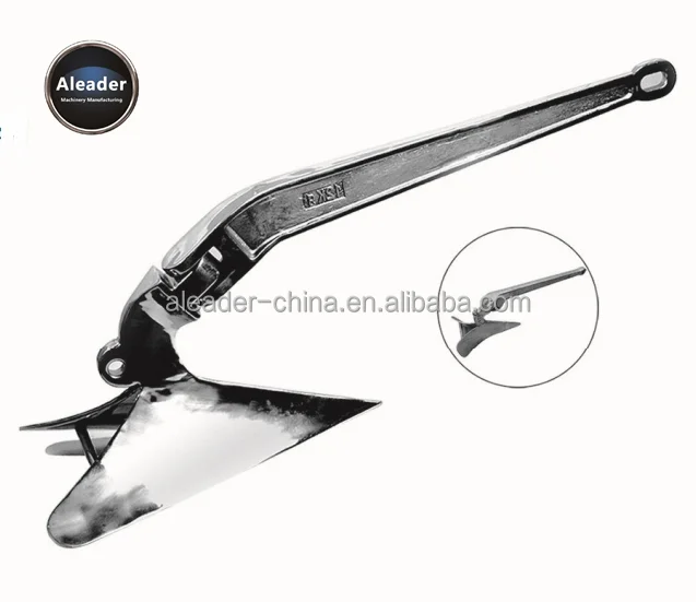 Aleader  marine hardware claw China High Quality Boat Plough Anchor boat parts stainless bruce boat claw force type