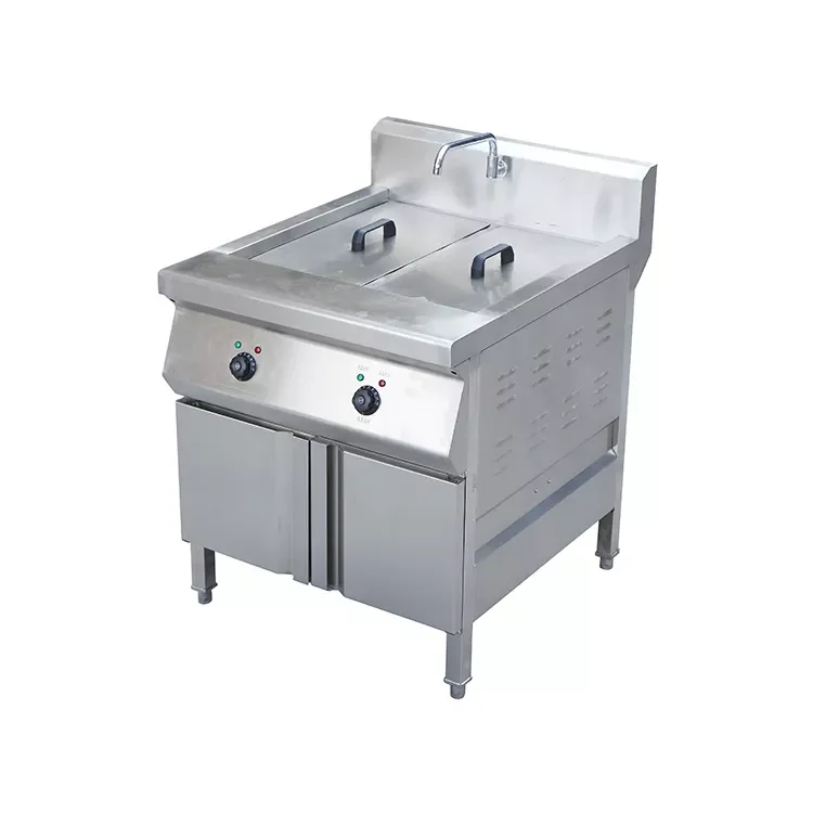 Commercial Restaurant Professional Equipment Gas Double Soup Pot Matching Of Noodle Cooker