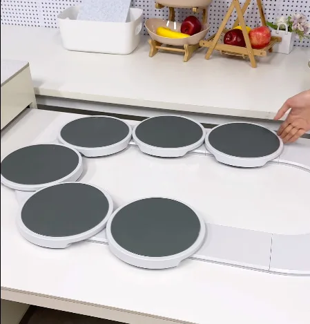 Family Gathering Kitchen Dinner Swivel Plates Rotating Turntable Extendable Train Lazy Susan Turntable For Table