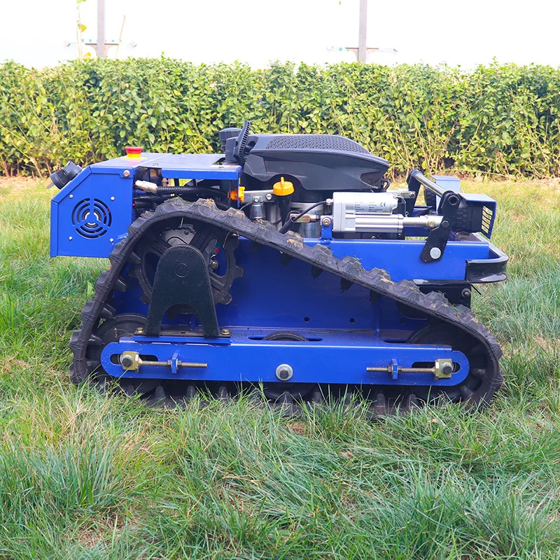 Customized Small Crawler Remote Control Mower Farm Grass Blade Automatic Lawn Mowing Robot Simple Commercial Lawn Mower Price