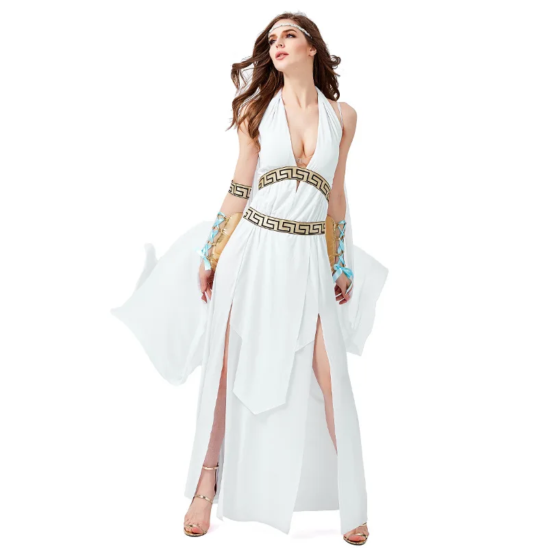 Factory Wholesale Women Muse Dress Carnival Halloween Greek Goddess Cosplay Costume