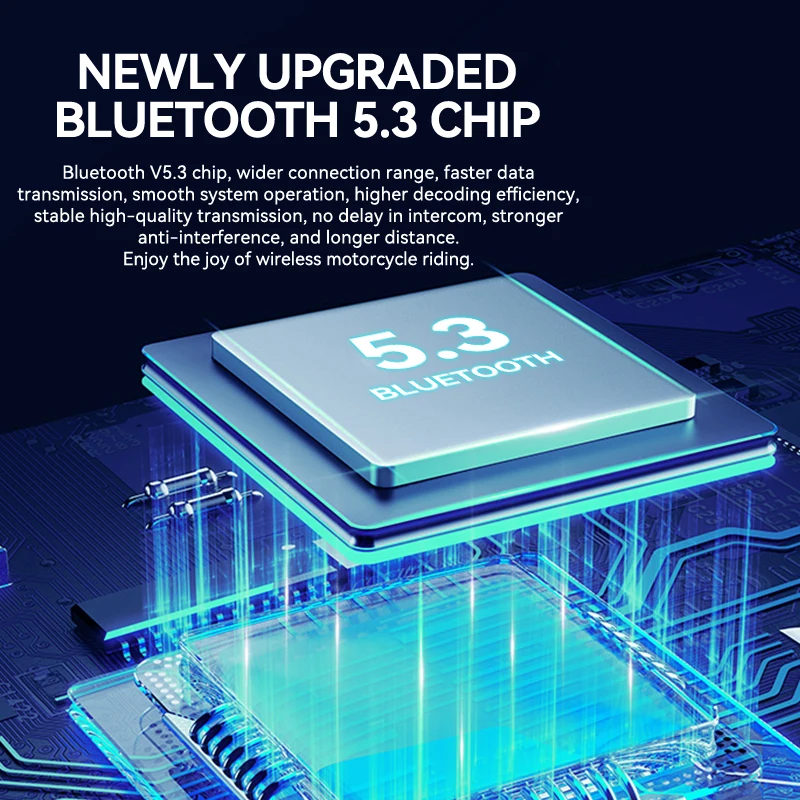 2023 venta caliente auriculares gratuitos para cascos de motocicleta microfono Bluetooth 5.3 auriculares de motocicleta