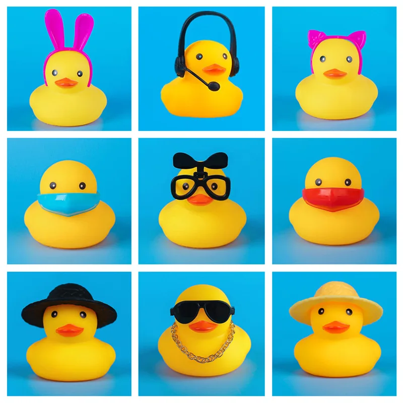 Wholesale Squeeze Yellow Bulk Rubber Duck Toys Kids Shower Swimming Bath Toy Sound Floating Ducks For Baby