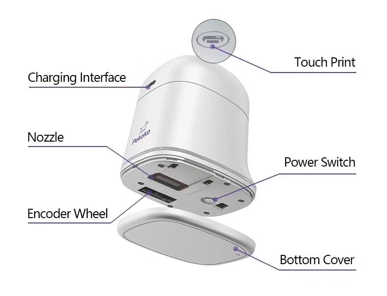 Portable QR Code Printers Label Maker Machine for Paper Sticker Pocket stamp printer