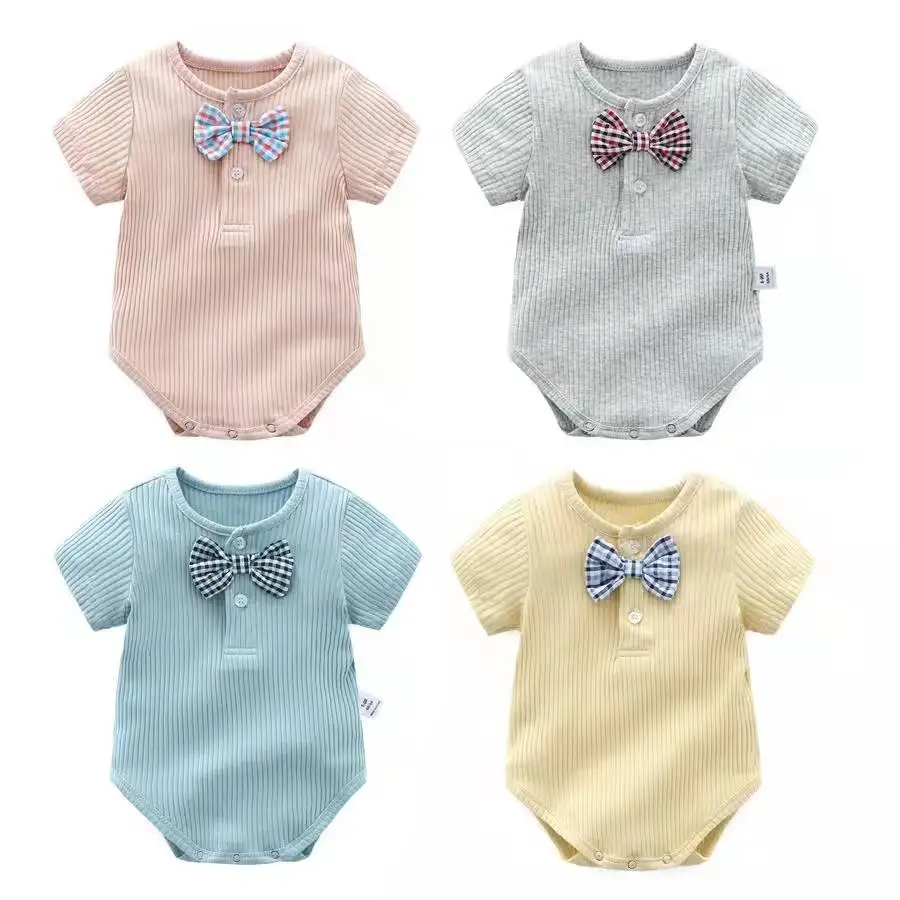 wholesale 2022 summer New infant baby boy romper candy-colored baby jumpsuit