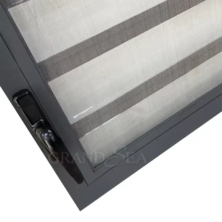 Chinese domestic top removable window shades blinds jalousie window single glass louver aluminium window for bedroom