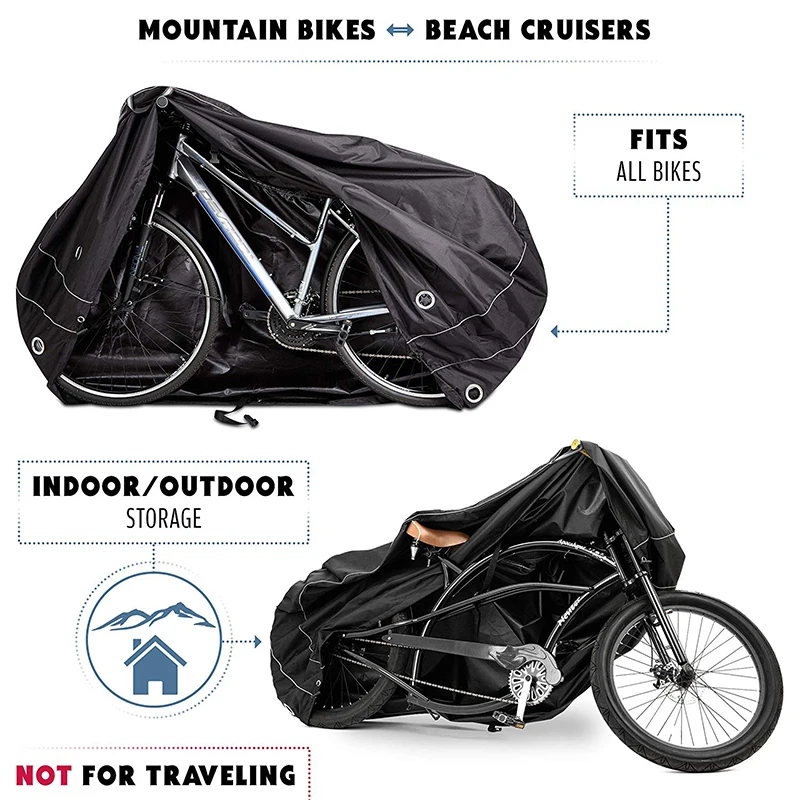 Durablel dustproof&waterproof 210D oxford fabric bike cover