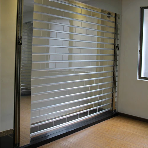 Foshan Plastic Accordion  Transparent Pvc Sound Proof Roller Shutters Door