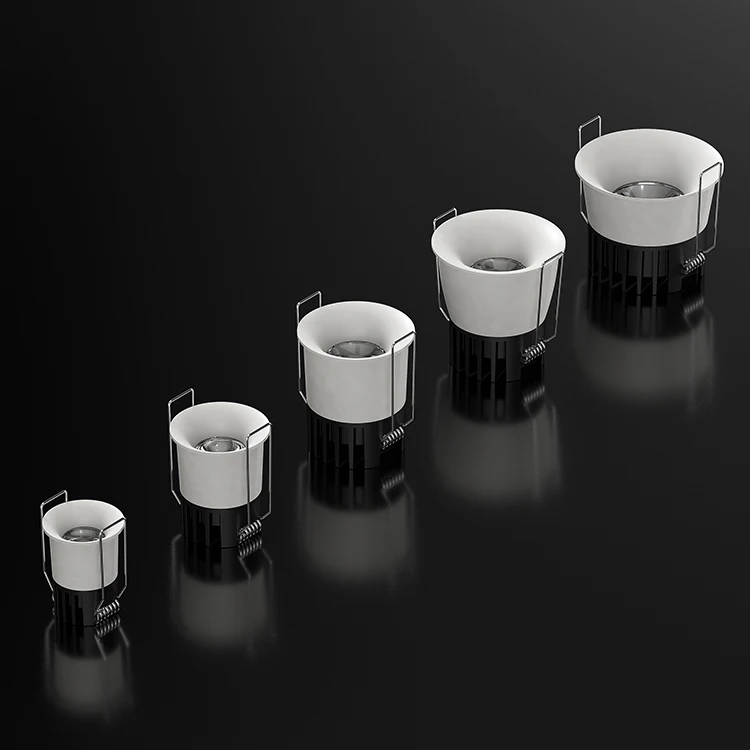 ALLWAY New Arrival Ceiling Recessed Mounted Indoor Hotel Porject 3w 5w 7w 9w 12w Round Shape Aluminum LED Downlight