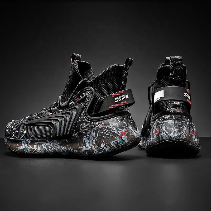 
2021 Custom Men Tennis Shoes flying weaving uppers Sports Shoes casual Trainers Athletic Sneakers Male Walking Socks Footwear 