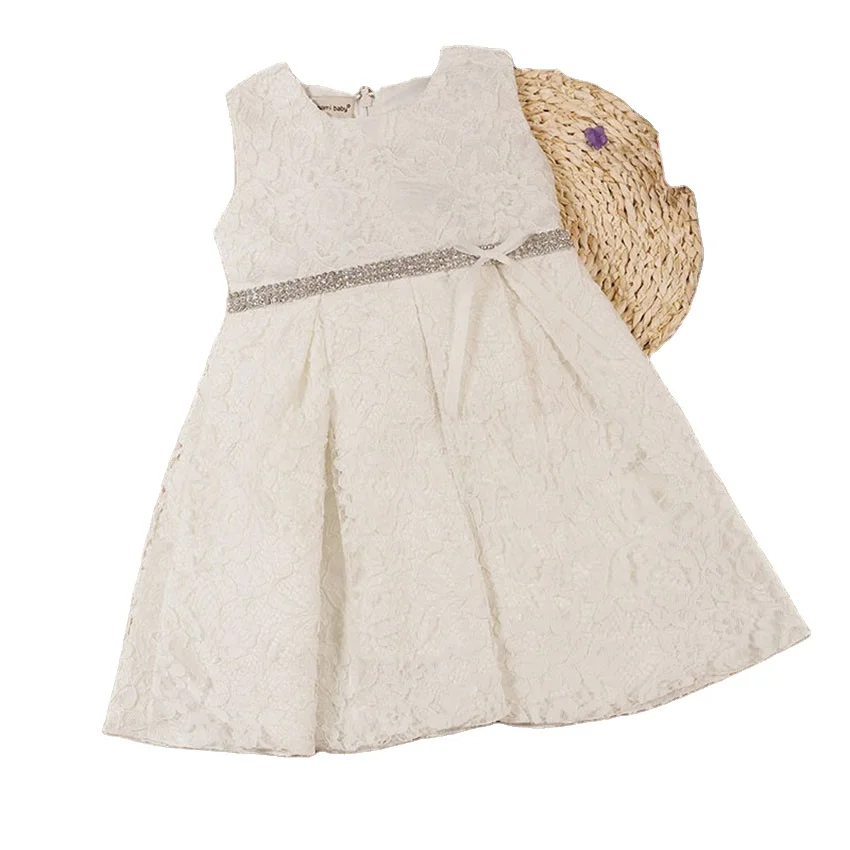 D0082 Детский сарафан с розовым кружевом и бантом, весенние детские платья для свадьбы