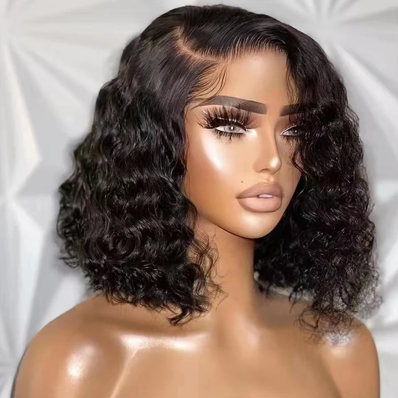 Wholesale Cheap Raw Indian Short Bob Wig Glueless Full Hd Lace Front Wigs Natural Human Hair he Lace Frontal Wig For Black Women