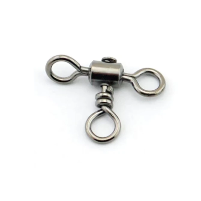 Swivels Brass Barrel Triple Swivels Bearing Connector Ring Fishing Accessories 3 Way Fishing Swivel