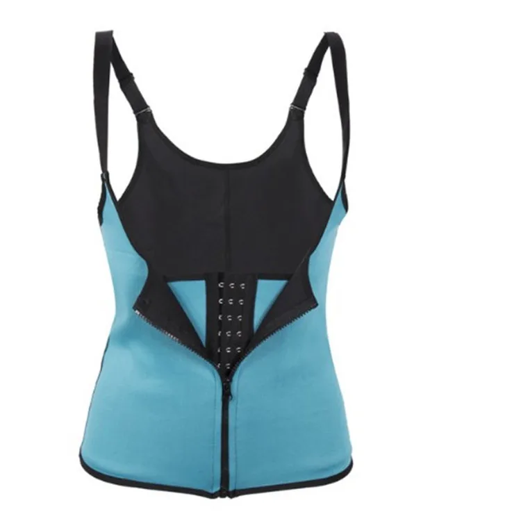 Neoprene Waist Trimmer Belt with Zipper Halter Vest inside Row Deduction Belly Compression for Body Shaping Lifted Corset