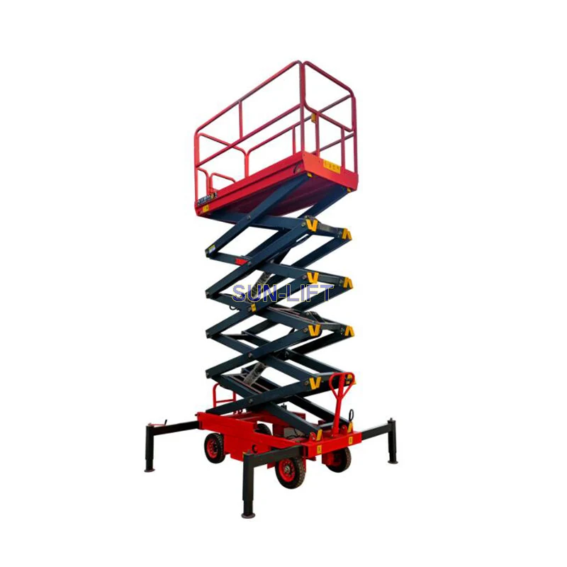 Chinese Factory electric mobile portable scissor lift table price scissor small indoor lift equipment with CE ISO