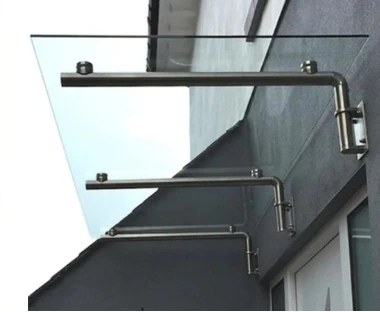 Residence Glass Canopy in Tempered Laminated Glass Safety Canopy