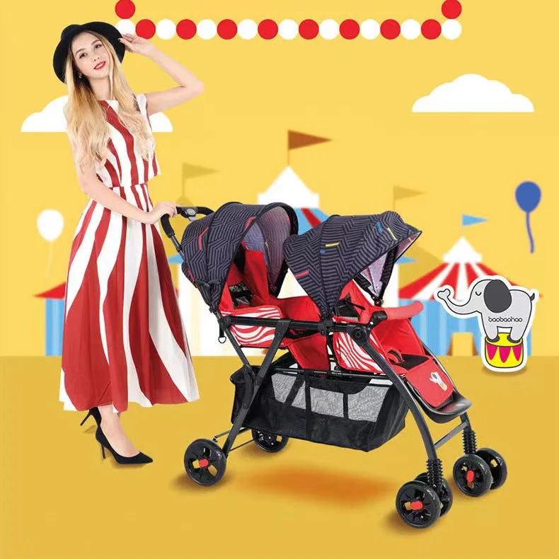 Most Popular Multi-function double baby strollers for toddler twins baby stroller