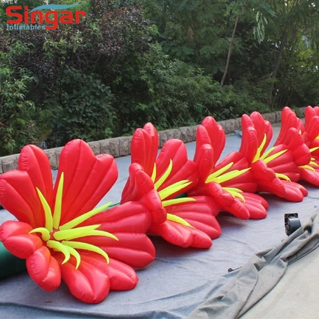 White Giant inflatable flowers chain decoration for wedding floor decoration dubai
