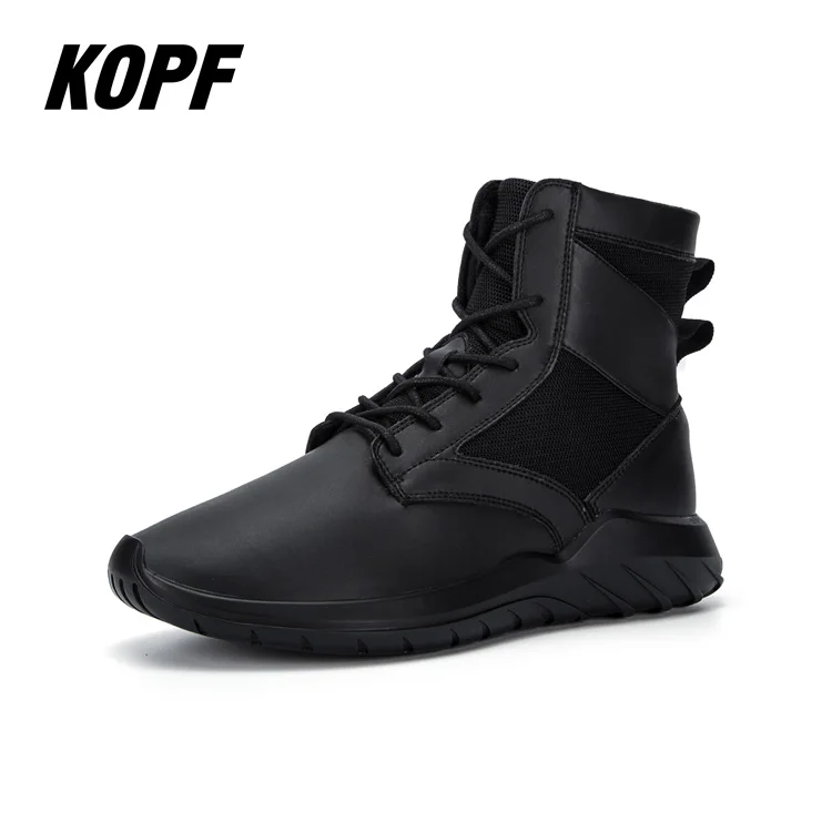 Горячая Распродажа высококачественные черные тактические ботинки из микрофибры и кожи Армейская