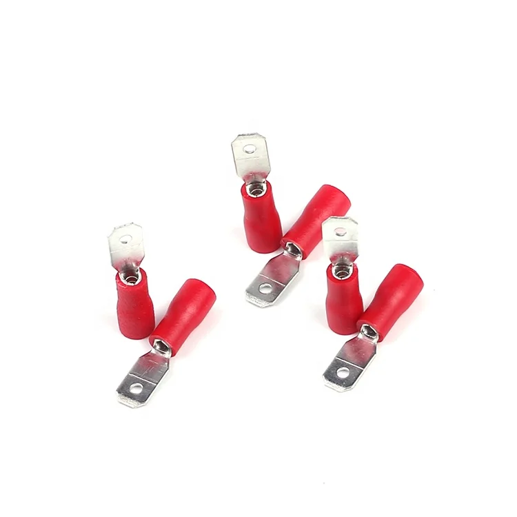 FDD1.25-250 Red 0.5-1.5mm 22-16AWG Female Spade Pre Insulated Quick Disconnect Wiring Connector Crimp Cable Lug Terminals