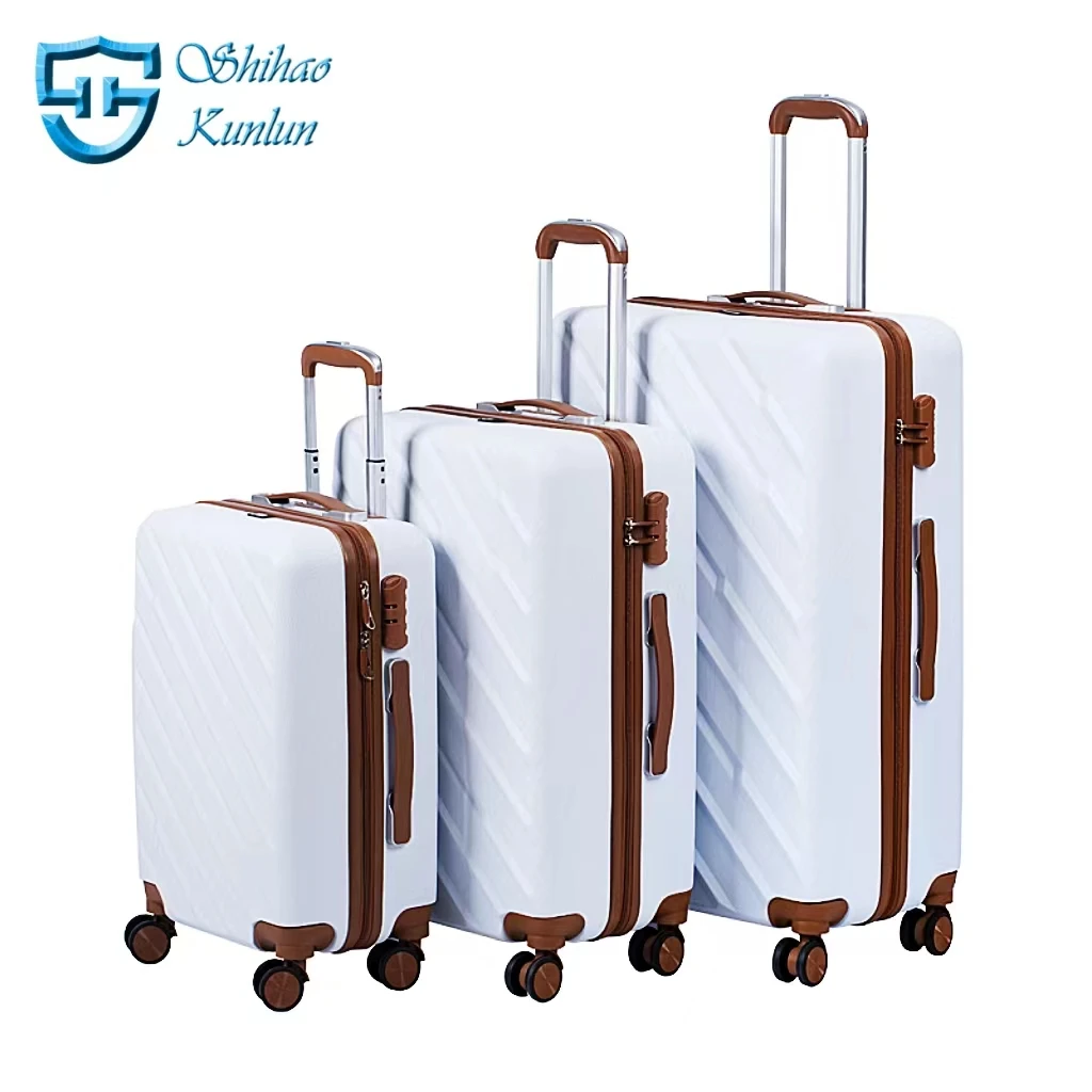 Customized logo travel luggage durable made stainless steel aluminum trolley bag luggage