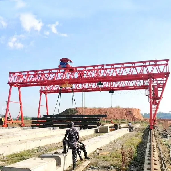 100 ton 120 ton truss remote control double girder gantry cranes for harbor freight
